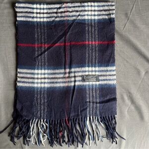 Burberry Blue and White Cashmere Scarf